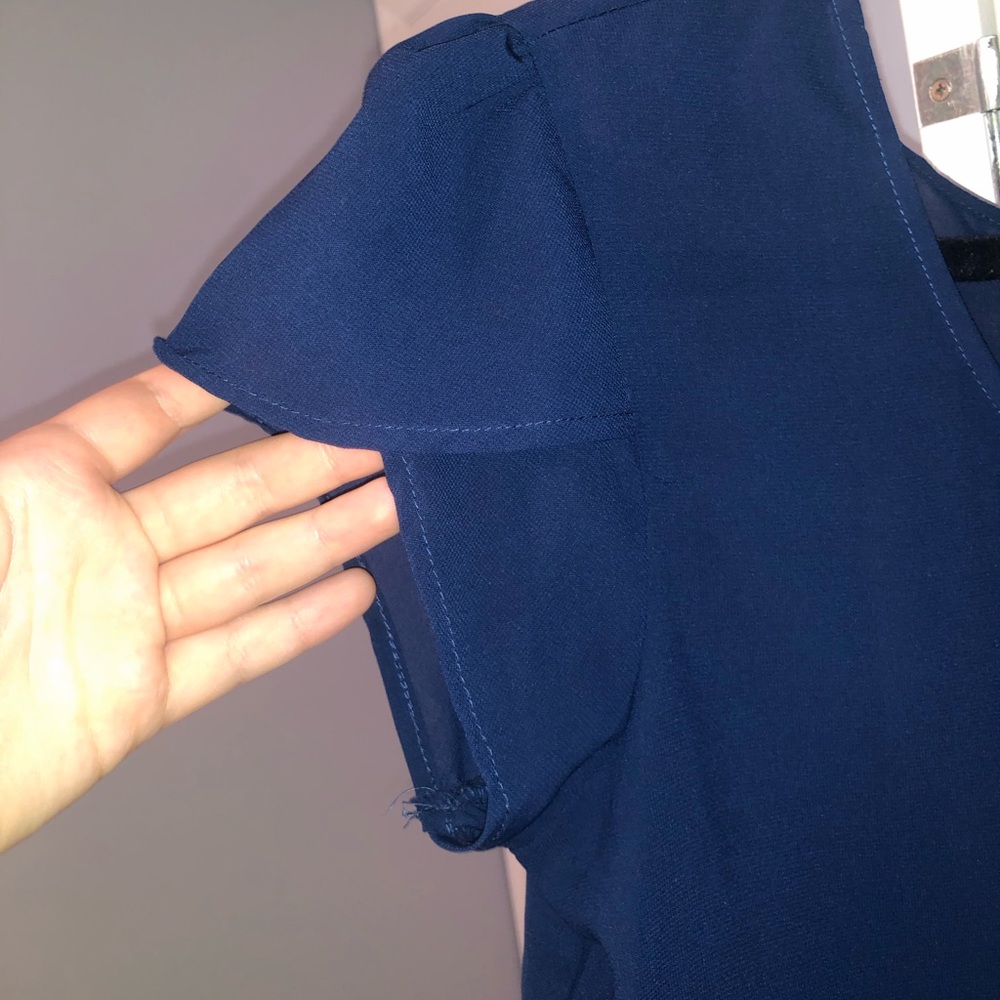 ☆ blue short sleeve blouse ☆